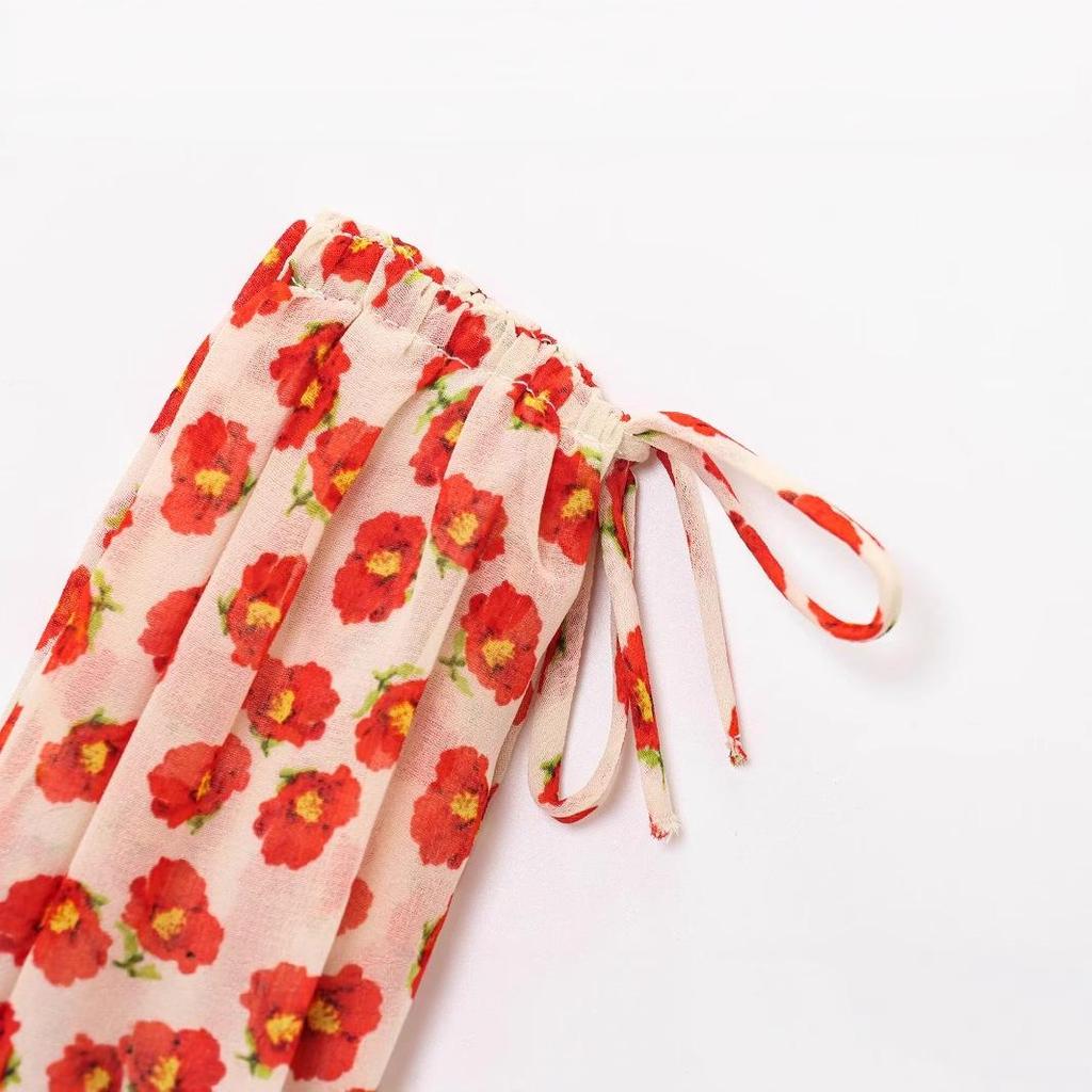 Best-Selling Summer Sweet Preppy Floral V-Neck Sleeveless Dress