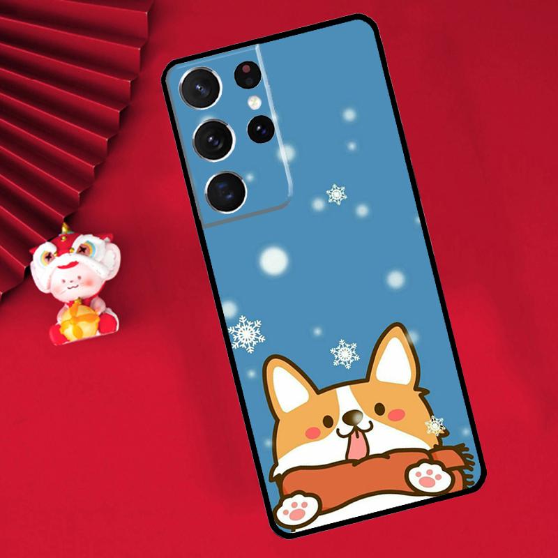 Cute Cartoon Corgi Case For Samsung Galaxy S25 S26 Ultra S21 S22 S20 S23 S24 Ultra Plus S10 S25 FE Cover Funda