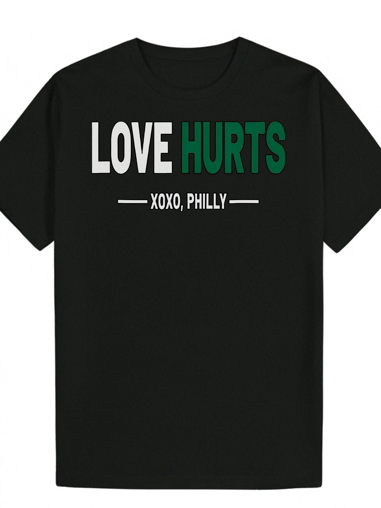 Casual Summer T-shirt - Love Hurts Graphic Tee XXXL