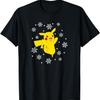 Pokémon - T-shirt Pikachu Flocons de Neige des Fêtes