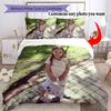 Customize Photos Customize Your Photo Bedding Set Breathable Duvet Cover with Pillowcases Home Decoration Birthday Gift