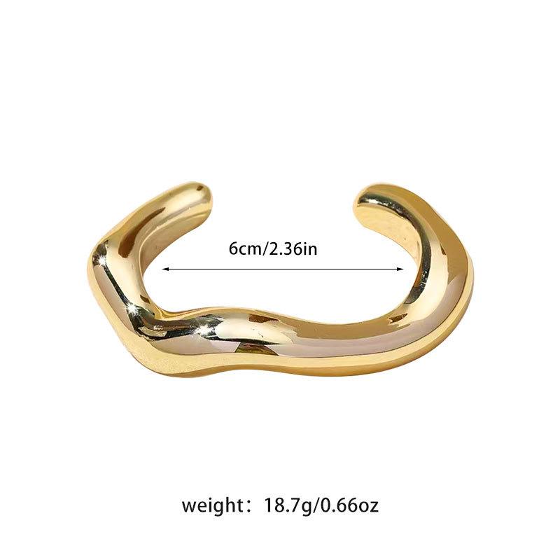 Trendy Big Cuff Bangles Bracelets Women Vintage Statement Plastic Geometric Open Bangle Hip Hop Punk Gold Silver Color Jewelry