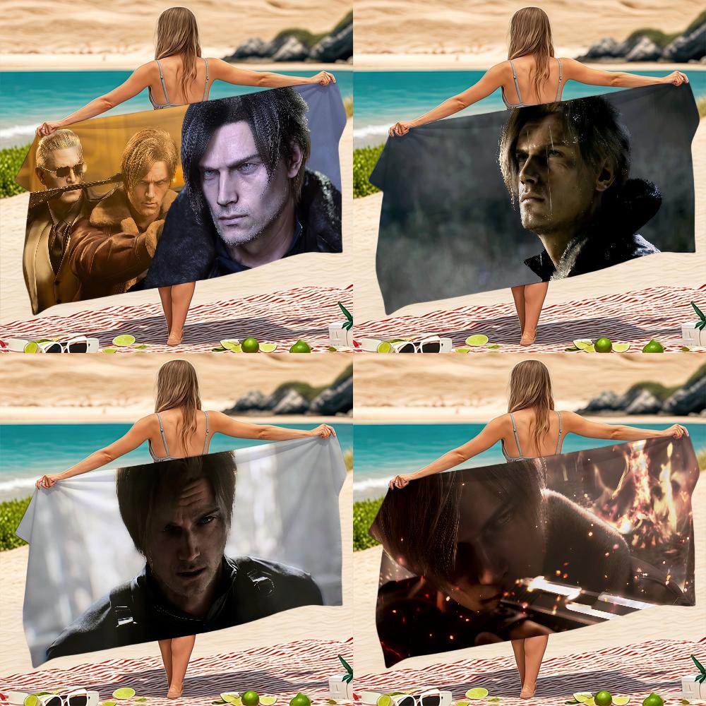 R-ResidentS E-EvilS Leon Kennedy KPK Towel Beach Bath Quick-Drying Lightweight Portable Sauna Camping Swim Pool Travel
