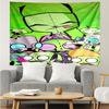 Invader-Zim Print Tapestry, Backdrop, Easy Setup, Ideal for Bedroom, Office & Living Room, with Aesthetic Wall Hanging Decor.