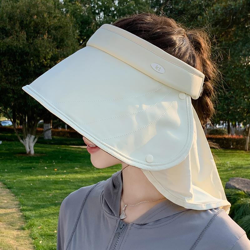 Summer eaves sun protection hat women's outdoor shawl bucket hat neck protection sun hat UV protection cycling sun hat