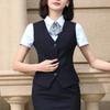 V Neck Slim Fit Women Vest Coat Plus Size Work Wear Uniforms Elegant Fashion Business Vest  Casual