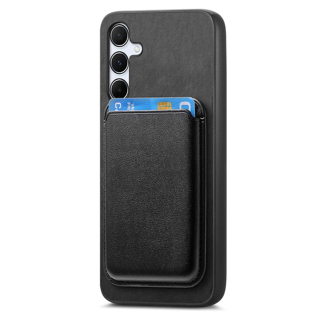 B2 For Samsung Galaxy A55 5G Magnetic Phone Case Leather+TPU Cover with Card Bag