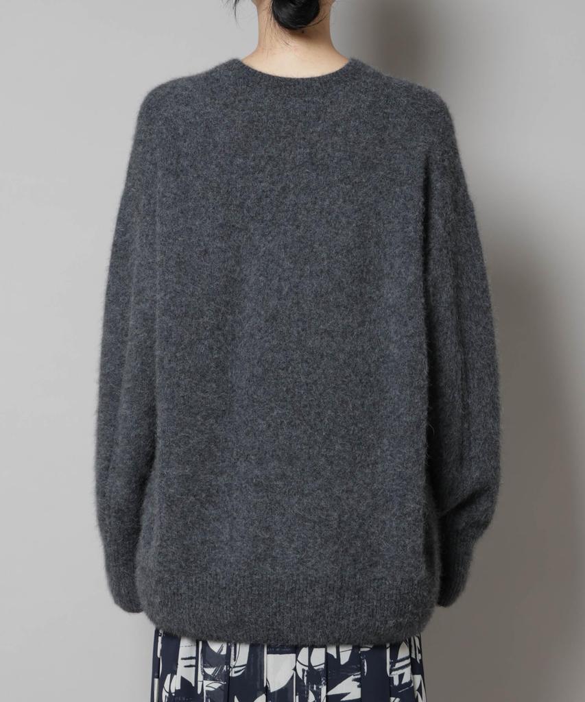 Nano Universe Waschbarer Fuchswolle Rundhals Weit gestrickter F Pullover, Damen, 037, Elfenbein, 669-5222309