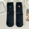 Socks Mink Fleece Tube Socks Season Warm Fleece Thickened Cute Internet Celebrity Furry Sleeping Socks