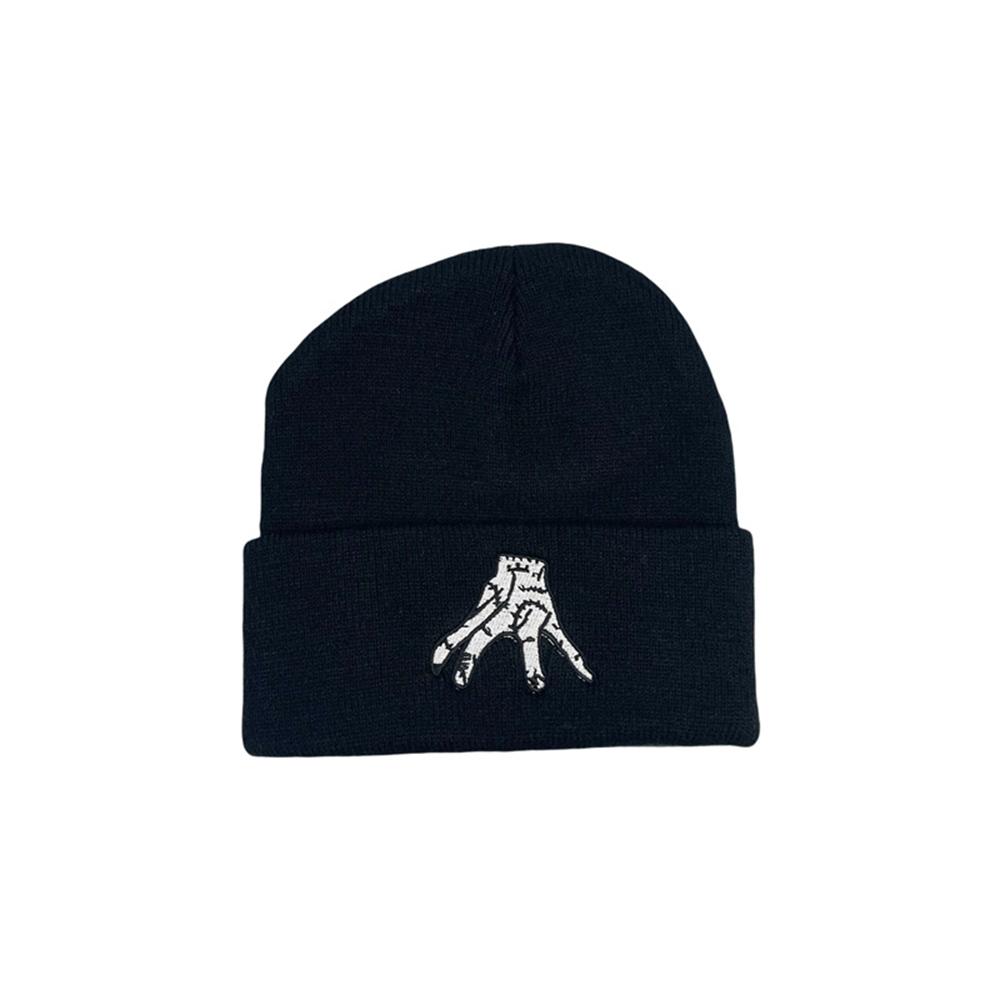 1pcs Beanies Windproof Warm Knitted Hat Outdoor Sports Riding Cap Unisex Autumn And Winter Couple Gift Black