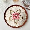 Embroidery Flower Cup Pad Flower Pattern Doily Tablecloth Placemat  Table Decoration