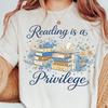 Reading Specialist, Reading Is A Privilege Book Humor Tshirt, Reading Teacher, Book Merch, Reading Shirt, Book Lover Gift