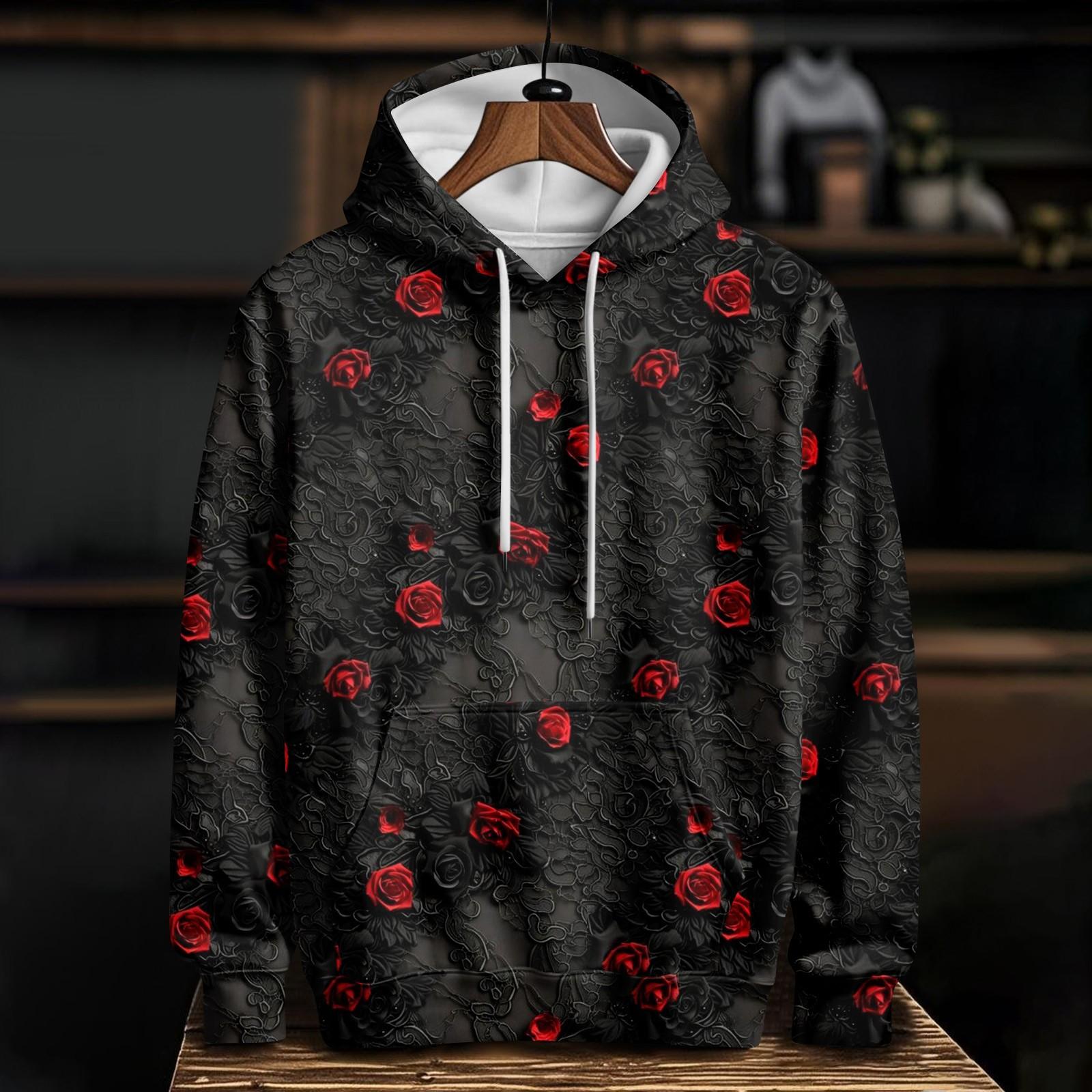 

Women s Casual Fashion Halloween Printed Long Sleeve Pullover Hooded Sweatshirt M чёрный