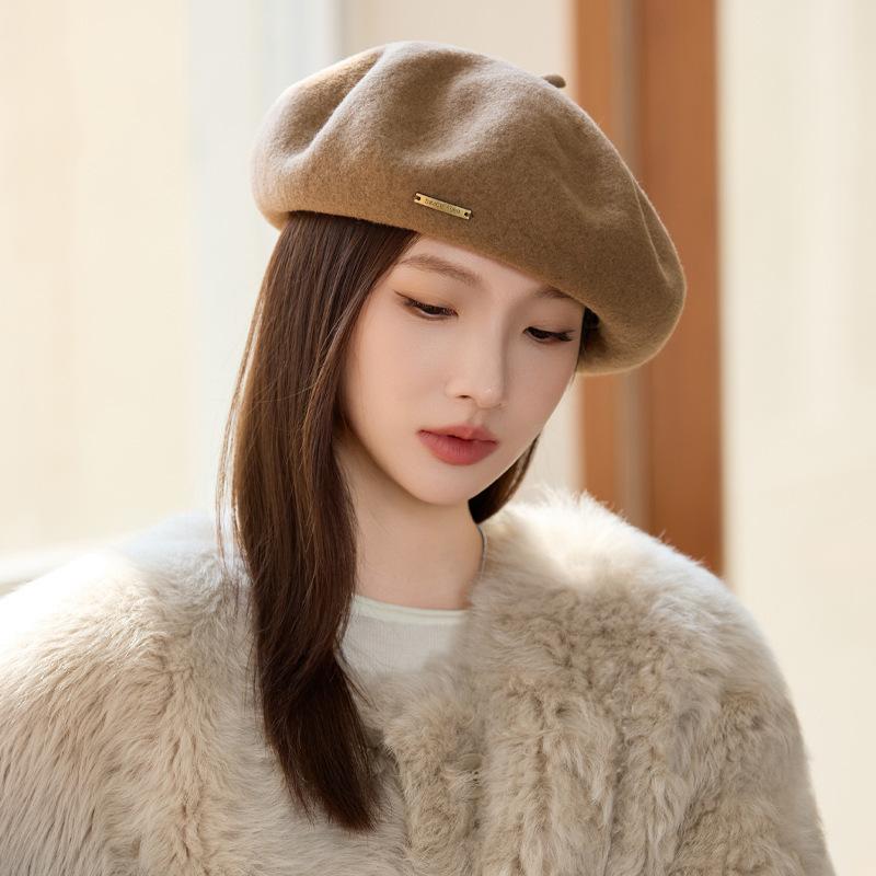 

Female Autumn and Winter Fashion Beret Outdoor Travel Leisure Painter Hat Literary Newsboy Hat one size хакі