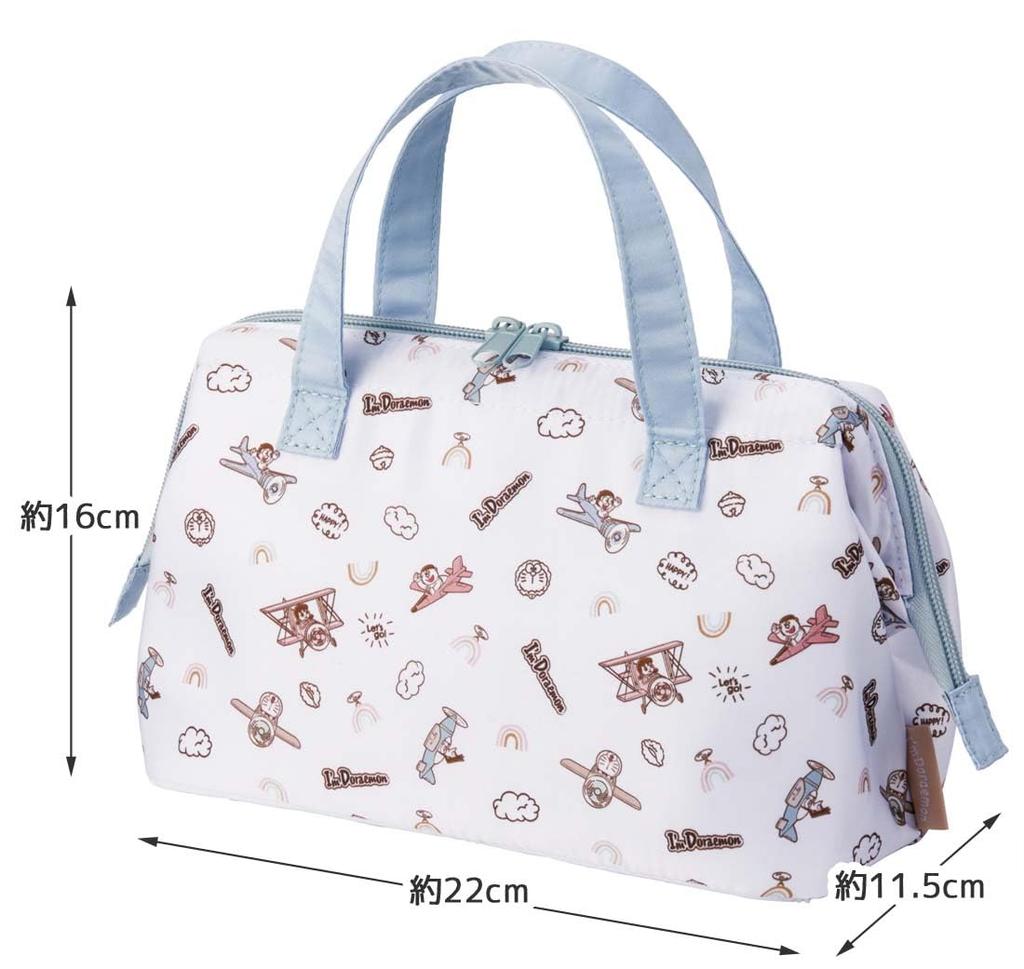 Skater Lunch Clasp Doraemon Sky Bag, Insulated, Closure, Women's, Sanrio, I'm Doraemon, Walk, KGA1-A