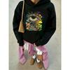 Schönes psychedelisches Pilzauge Design Damen Kapuzenpullover Locker Tasche Pullover Herbst Baumwolle Kapuzenpullover All-Match Warm Streetwear
