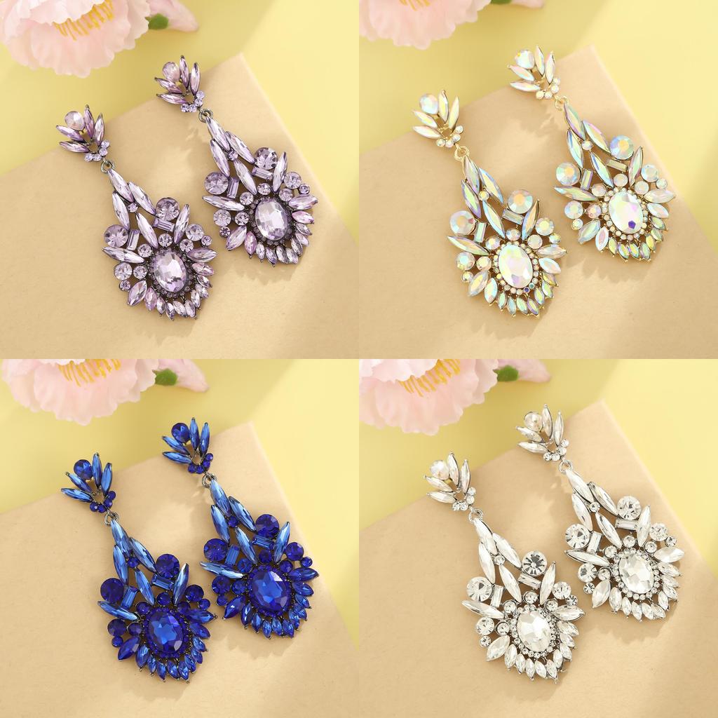 Geometric Alloy Drop Earrings For Women Fashion Statement Party Jewelry