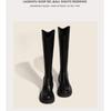 Martin Boots Women's Long Jane Boots 2025 New Autumn and Winter Thin Boots Velvet But Knee Knight Boots Small Long Boots