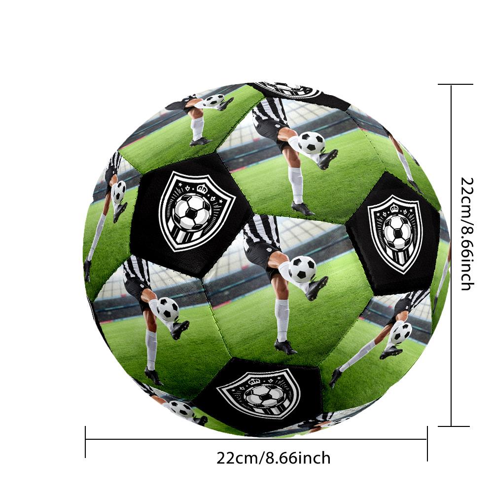 Soccer Player Action Customized picture Size 5 Soccer Ball Machine Sewn Indoor/Outdoor Training and Matches Personalized Printing soccer