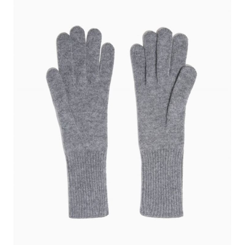 ROUGE & LOUNGE Cashmere Blend Cable Gloves (light grey)_RA2F9AGL101WLG