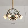 Scandinavian style Chandelier Nordic room apartment decoration pendant light floral wedding green leaf flower glass LED light