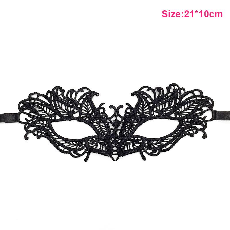 Halloween Black Queen Lace Mask No Fixed Shape Embroidery Appliques Party Costume Carnival Mask Woman Masquerade Mask