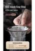 Dual-Layer 304 Stainless Steel Coffee Filter, Available in 300/600/800 Mesh, No Paper Needed for Hand Drip Brewing.