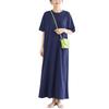 Short Sleeve Maxi Loose Solid Plus Crew with [ZeoYoee] Women's T-Shirt Dress, Dress, Summer, Fit, Color, Sizes, Neck, Pockets, Spring/Summer