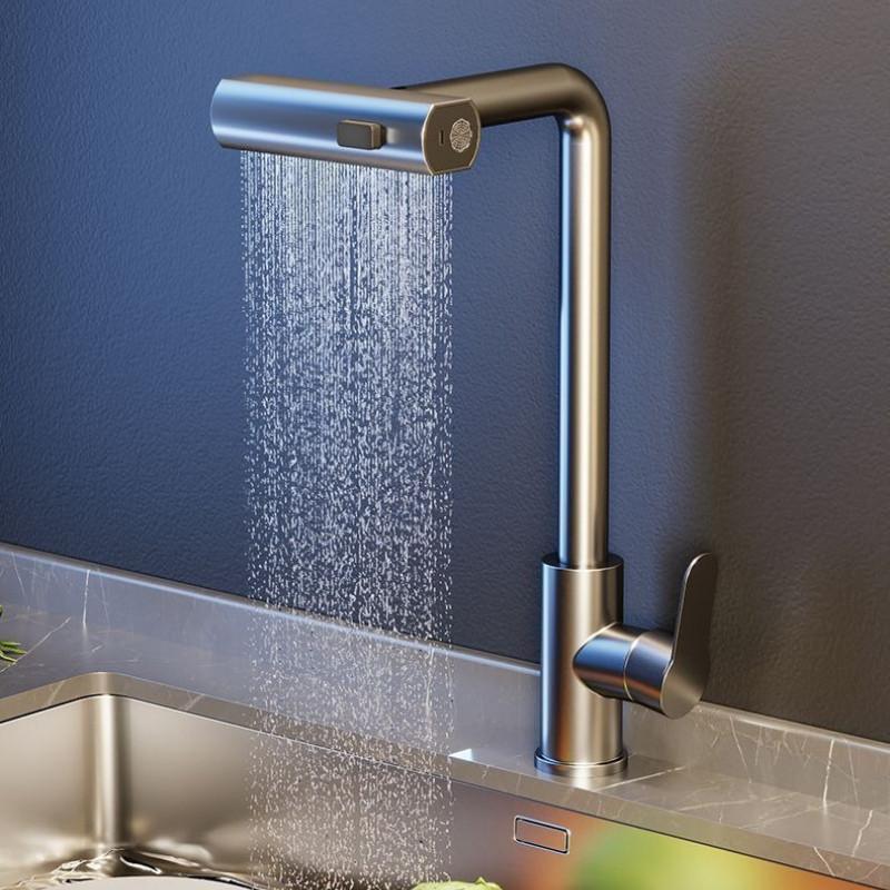 Einziehbarer Wasserhahn Haushalt Universal Multifunktional Regendusche Spülbeckenarmatur Küchenarmatur Heiß und Kalt Gemüsewaschbecken