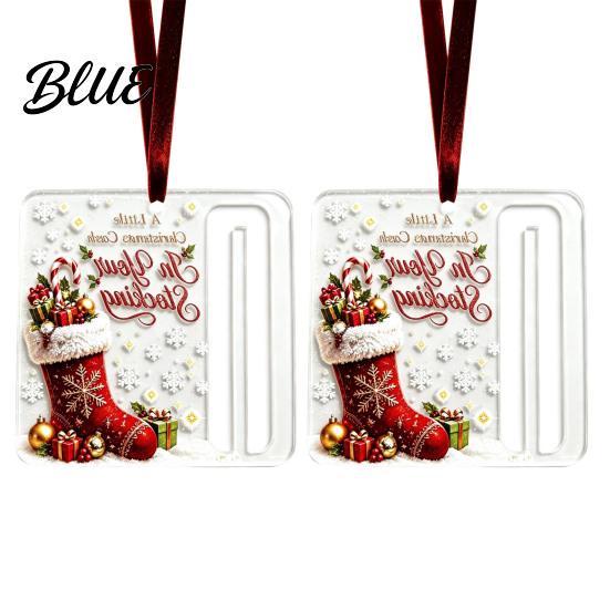 Christmas Tree Decorations Decor with Ornament Acrylic Gift Holder 2Pcs Cash Money Hanging Unique Holiday
