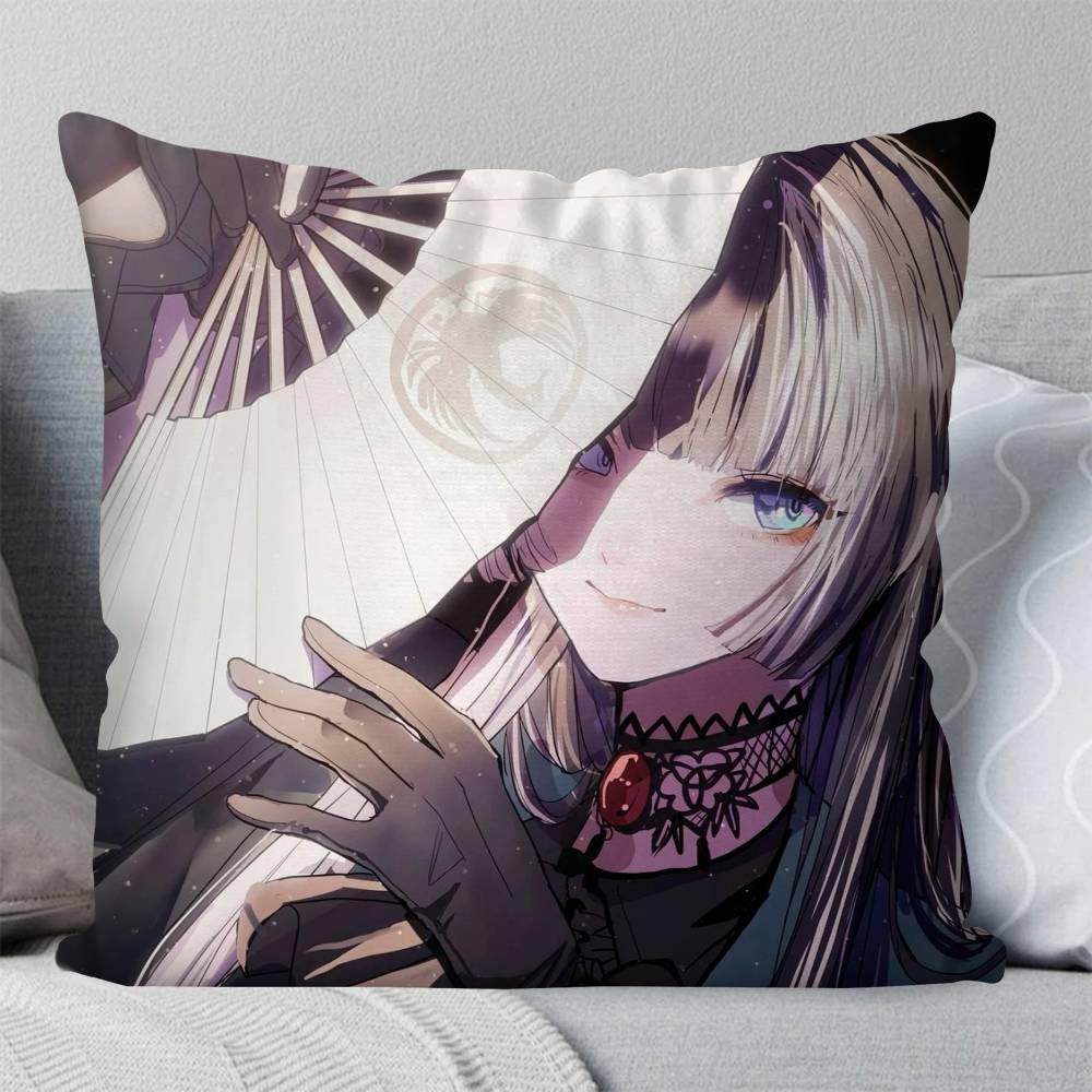 Juufuutei Raden Animation HHololive Pillow Case Fashion Square Pillowcase Bedroom Sofa Room Ins Decoration Leisure