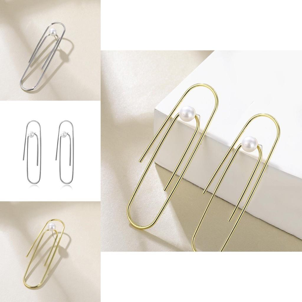 Stylish Alloy U-shaped Pearl Earrings For Women Elegant Simple Jewelry