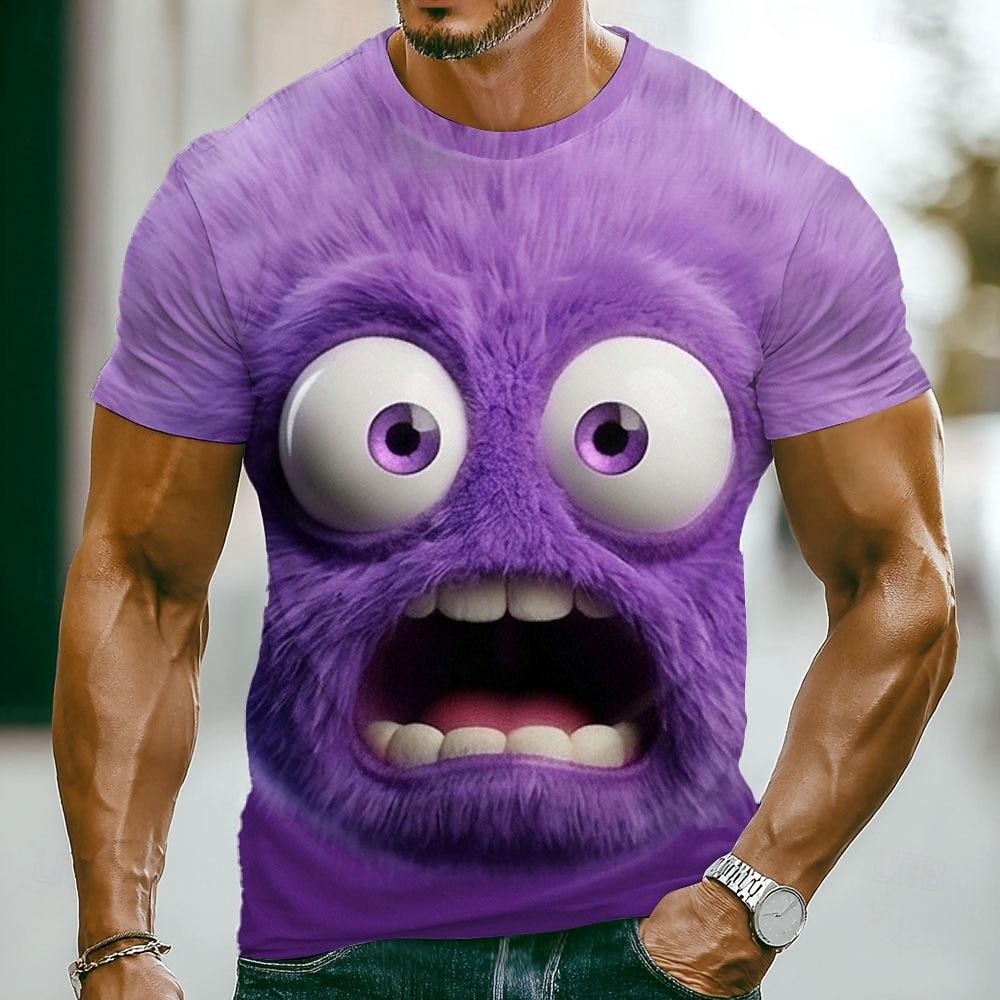 Men s Funny Emotes T Shirt Short Sleeve T shirt 3D Print Crew Neck Shirt Fashion XL