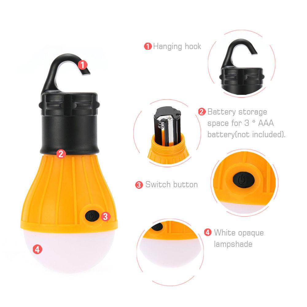 Portable Camping Light Outdoor Multi Functional Tent Light Waterproof Camping Light LED New Hook Mini Emergency Light
