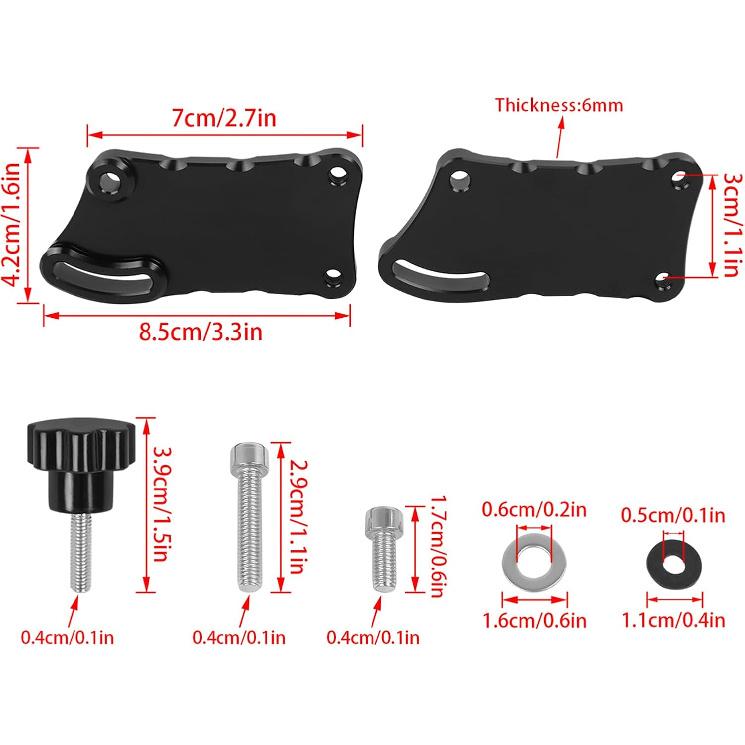 CNC Adjuster Windshield Risers Replacement for Kawasaki KLR650 KLR 650 2022 2023 2024 2025 Motorcycle Adjustable Windscreen Risers Mount Windshield