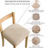 Jacquard Chair Covers Dining Room Stretch Chair Protector Seat Slipcovers Removable Solid Color Upholstered Cushion Cover