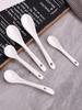 Ceramic White Long-Handle Stirring and Teaspoon