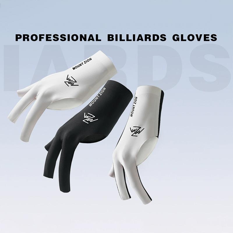 Biljarthandschoenen met vingerloze, ademende, professionele poolhandschoenen, lichtgewicht handschoenen met drie vingers voor biljartaccessoires