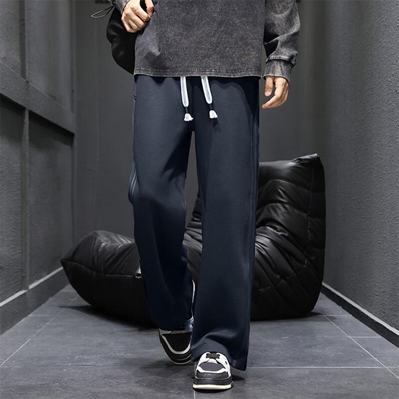 Men's American Street Style Loose Drawstring Straight Leg Sweatpants