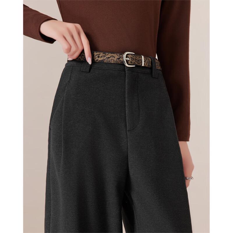 IEF 2025 Winter Korean Style Wool Wide-Leg Pants
