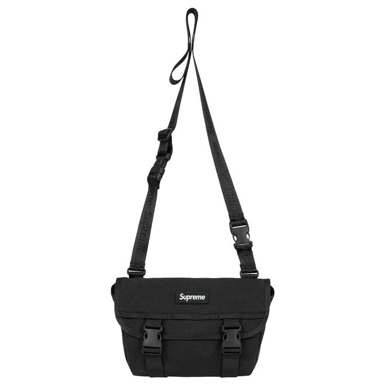 New Supreme Canvas Shoulder Bag, Crossbody Bag Mini Unisex Black B8-SS25-BLACK