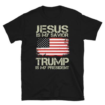 Jesus & Trump Ist Mein Präsident Politisches T-Shirt