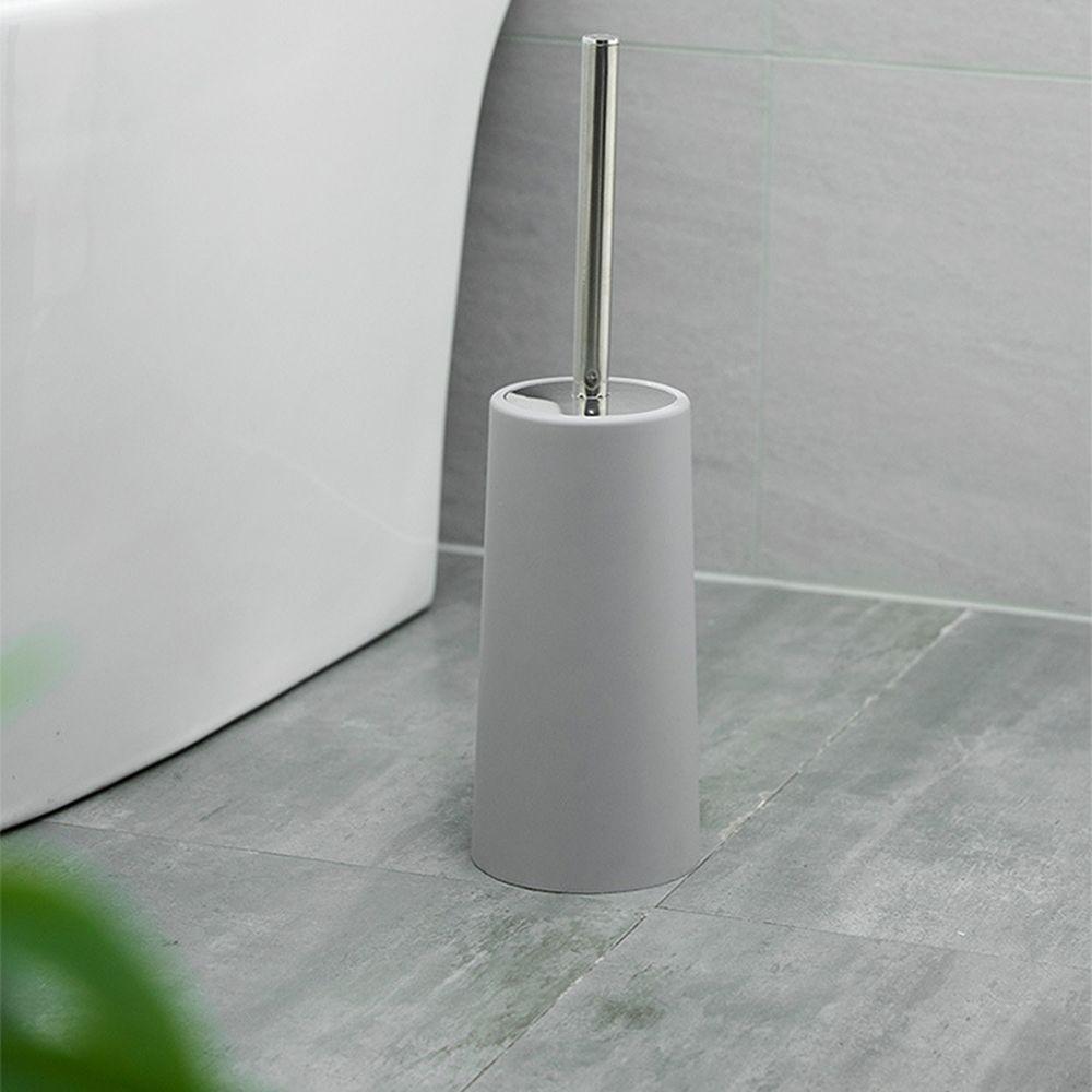 Cleaner Long Handled with Base Toilet Brush Holder Set Toilet Brush Standing Stand Cleaning Brush