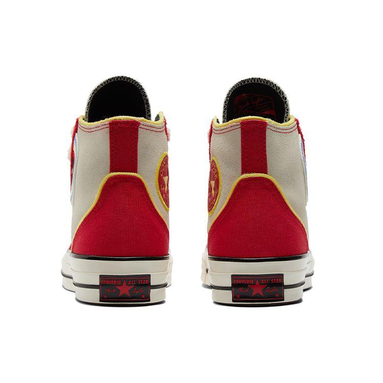 Converse Chuck Taylor All Star 1970s Comfortable Trendy High-Top Canvas Shoes Unisex Sneakers Beige Red Yellow A05277C