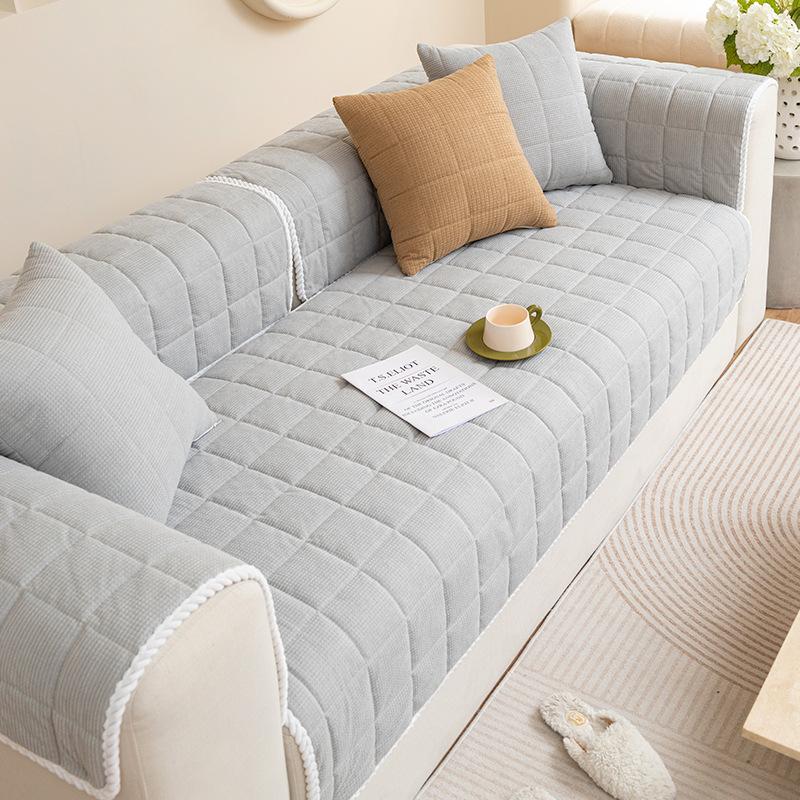 Velvet Living Room Sofa Cushion Four Seasons Universal Non-slip Dust Backrest Cushion Home Decoration Towel