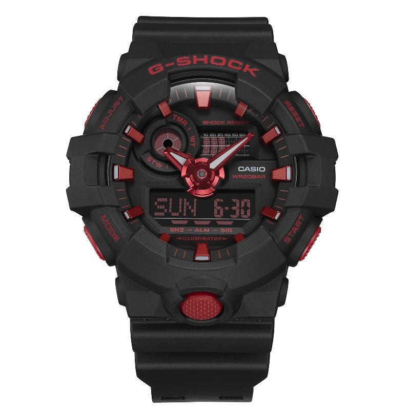 Casio G-SHOCK Men's Resin 200M Water Resistant Analog Shock Resistant Quartz Watch GA-700BNR-1A