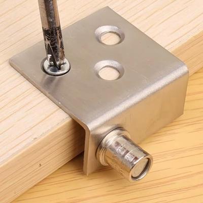 1 Paire Pivots d'Angle CT Argent Acier Inoxydable Charnières Cachées Tiroirs Charnières de Porte Axe Caché Quincaillerie de Meuble