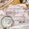10-Sheet Vintage Long-Strip Lace Stickers, Delicate Lace Patterns for Hand Account Decoration & DIY Crafts