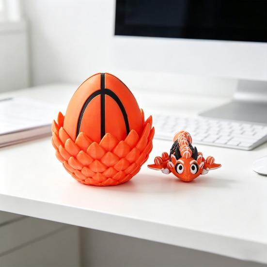 Flexible 3D Decorative Eggs with Dragon Inside, Mini Flying Dragons with Eyes and Wings, Easter Basket Stuffers Mini Animal Easter Egg Set, Unique