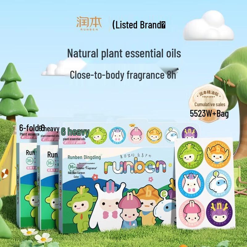 RUNBEN Citronella Essential Oil Patches (Colored Edition)